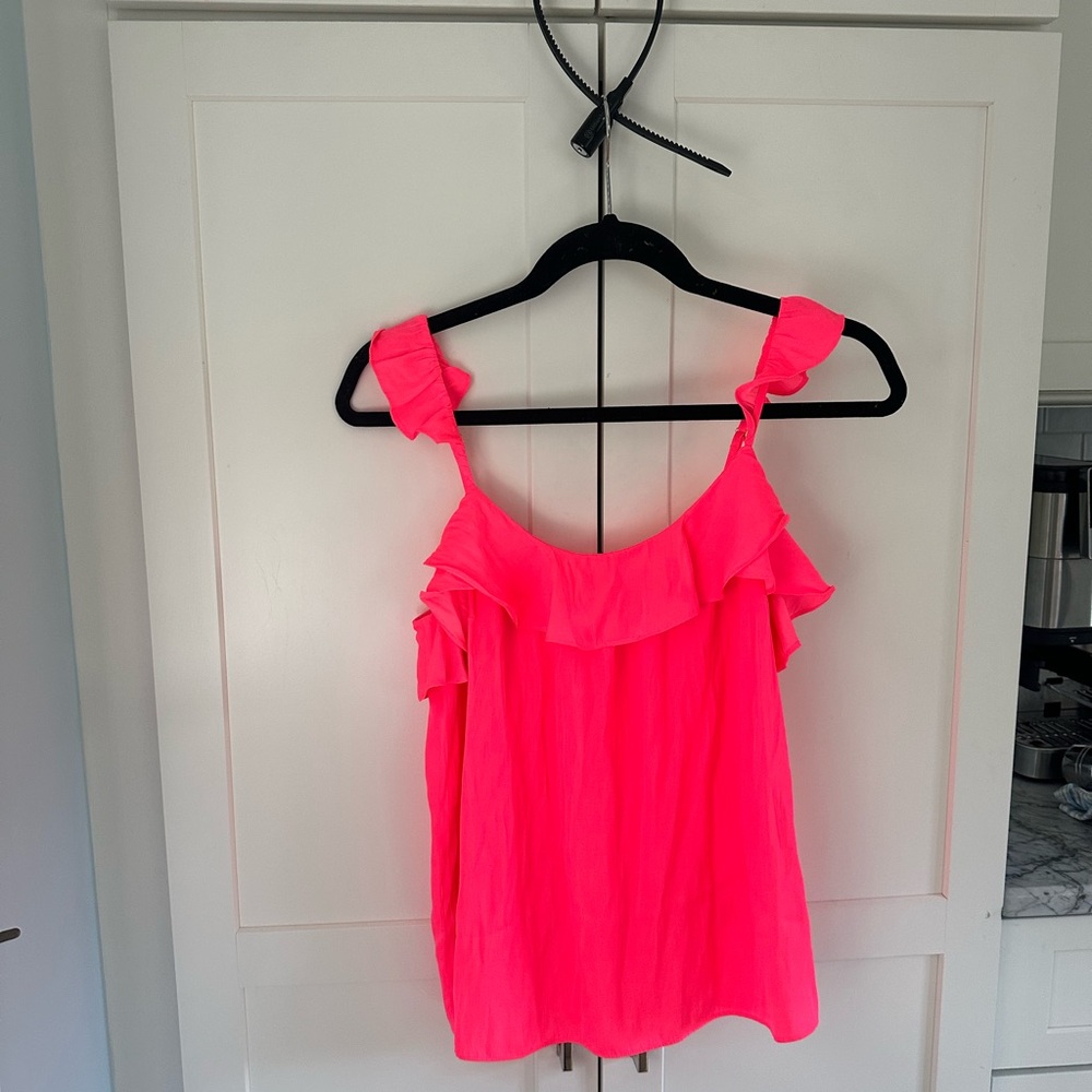 Lilly Pulitzer Pink Ruffled Tank Blouse